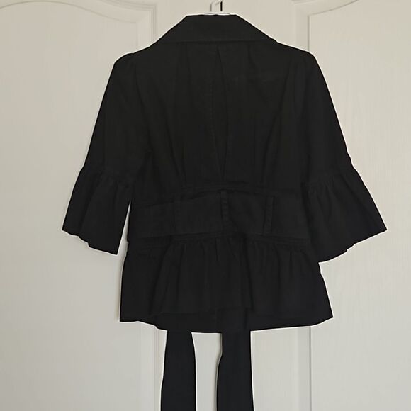 Guess Women's Cotton Blazer With Bell Sleeves Medium Black - Picture 3 of 16